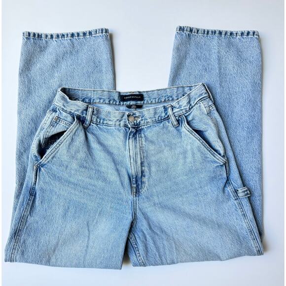Aeropostale Light Wash Denim Straight Leg 90's Baggy Jeans Women's 14 Reg - Picture 4 of 15